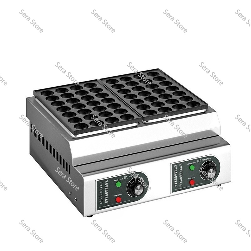 Takoyaki Grill Plate - Kommerzielle Elektrische Gas-Doppelplatten-Takoyaki-Maschine, Fischbällchen-Grill, Straßensnack- und